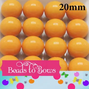 20mm Dark Mustard Bubblegum Beads, Acrylic Beads, Bubblegum Necklace Beads, Chunky Necklace Supply Beads, Chunky Beads, Round Acrylic Beads