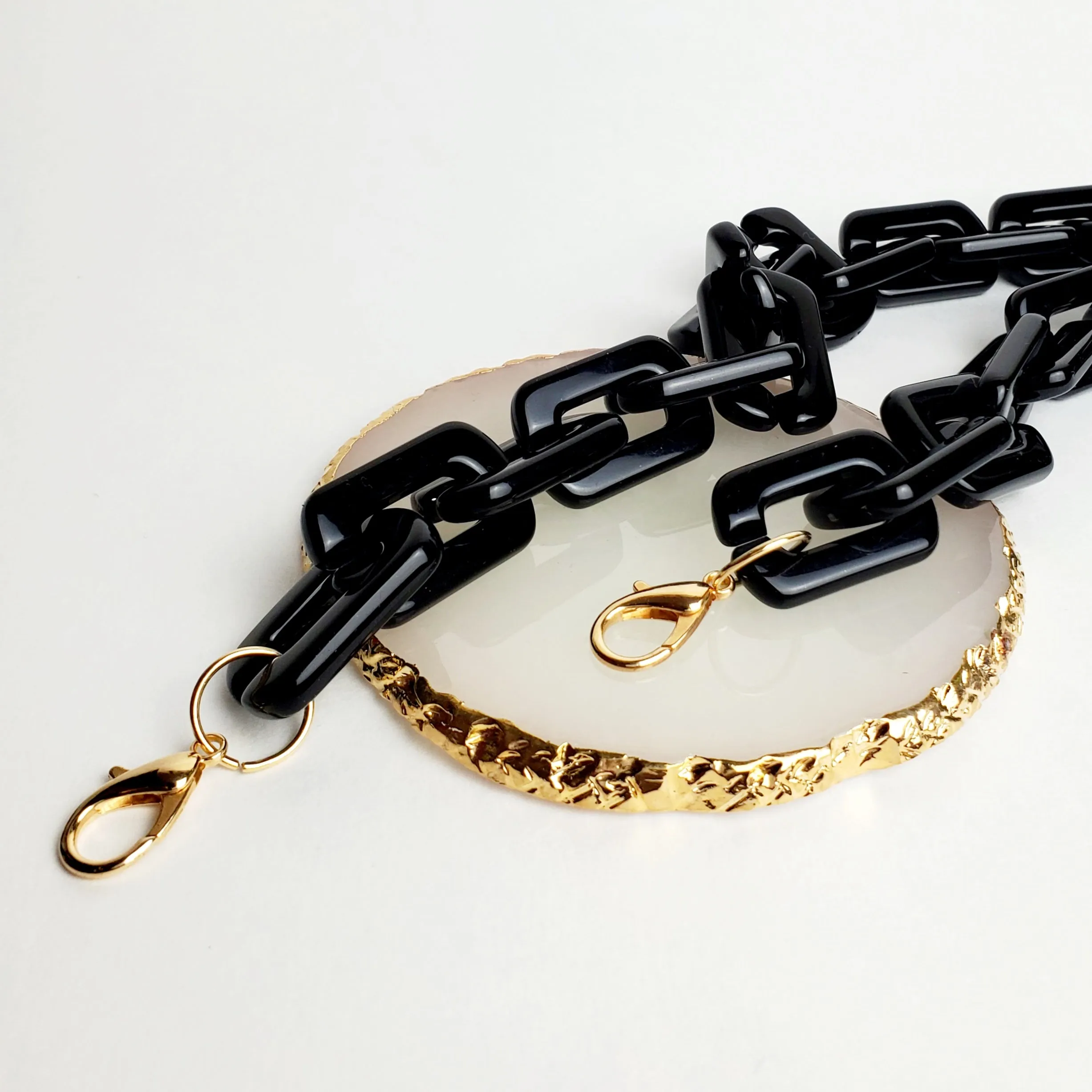 3-in-1 Chunky Acrylic Chain- Black