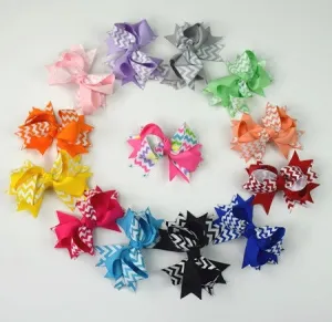 3.5 - 4in Chevron Boutique Bow (More Colors)