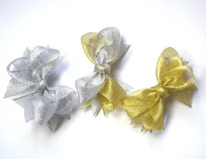 3.5 - 4in Metallic Chunky Bows