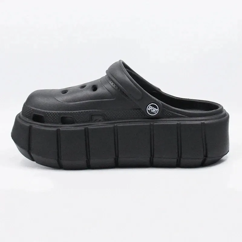6cm DIY Platform Slippers Summer Women's Sandals Wedges Ladies Outdoor Clogs Thick Street Beach Slides Girls Garden Shoes