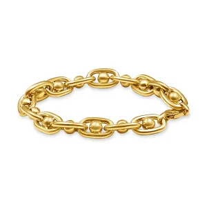 9ct Yellow Gold Silver Infused Chunky Tube Bracelet