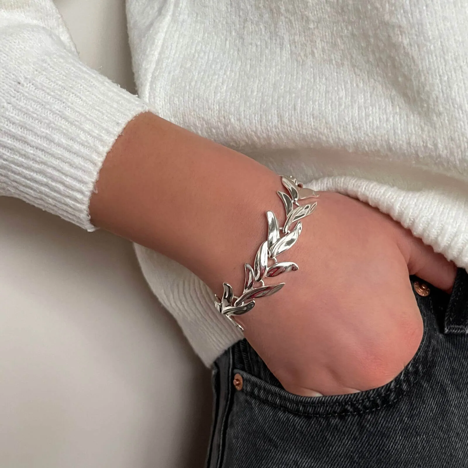 Absolute Silver Leaf Bracelet