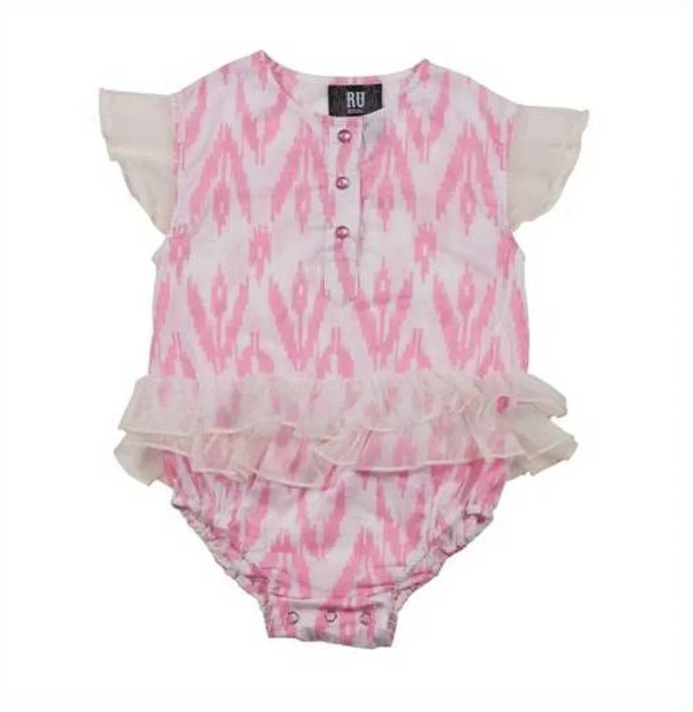 Adorable RU Cowgirl Pink and White Ikat for Your Little Cowgirl