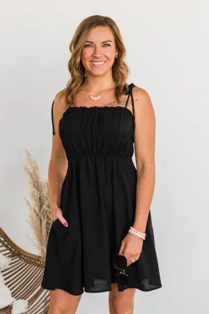 Ain't She Darling Mini Dress- Black
