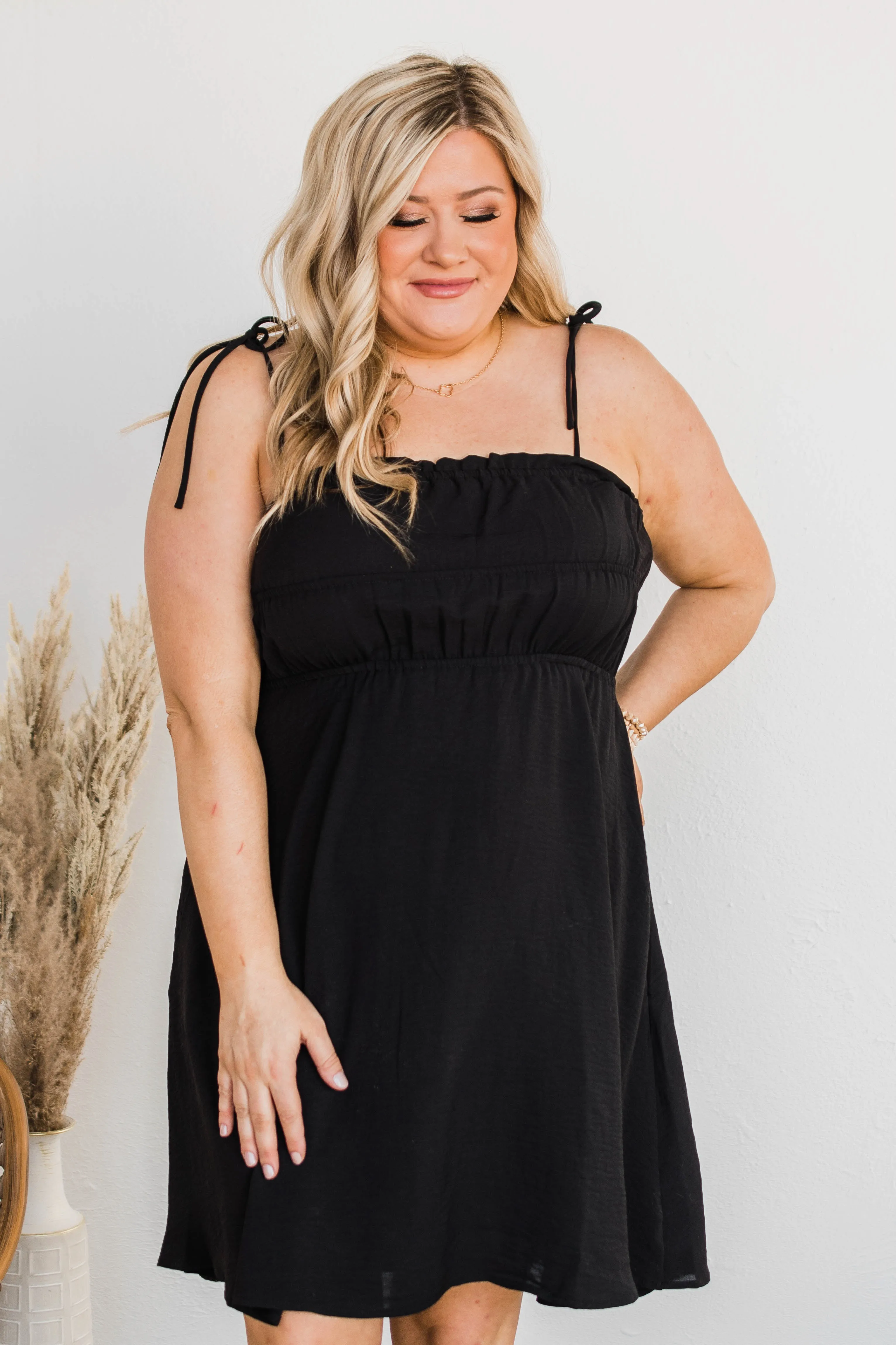 Ain't She Darling Mini Dress- Black