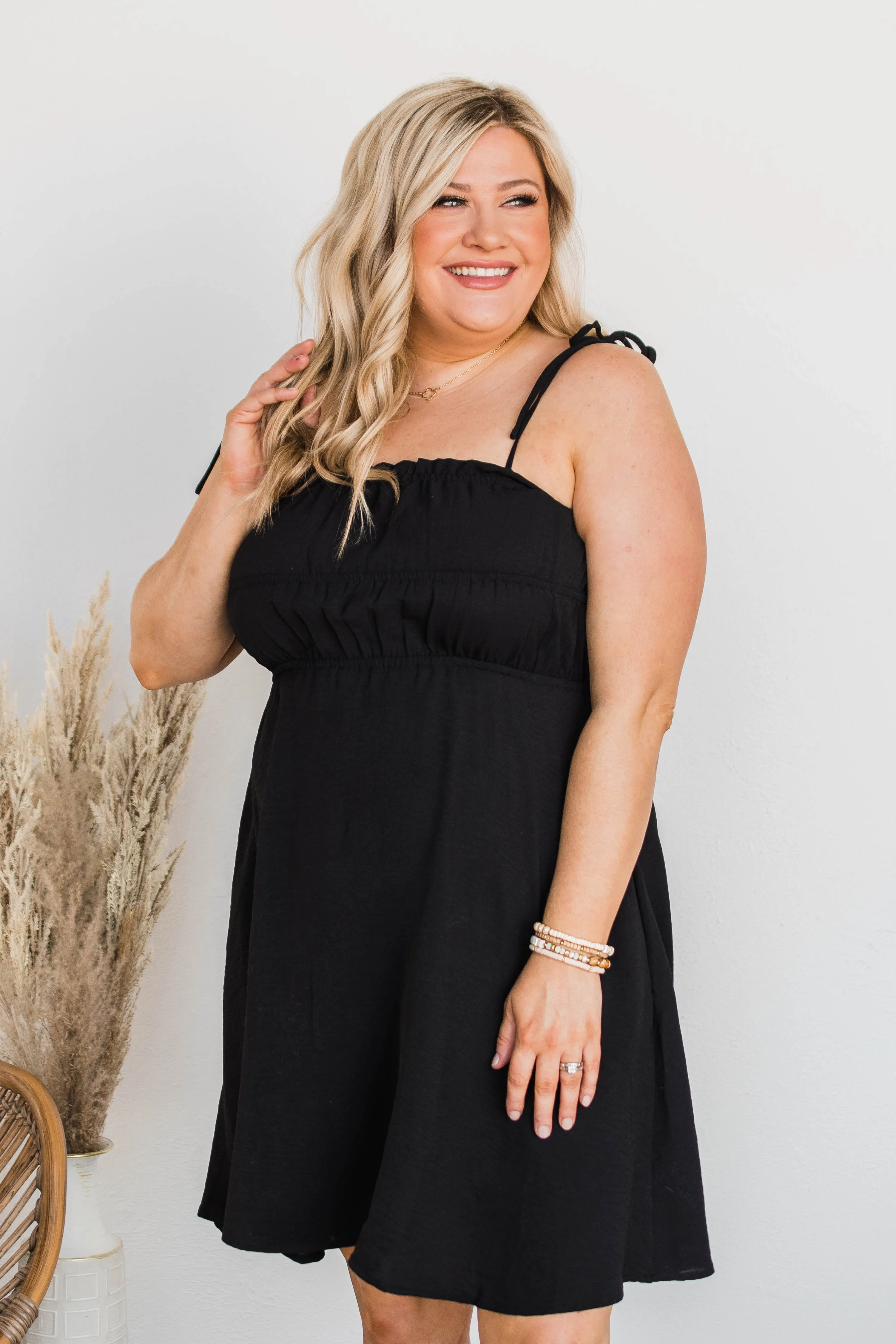 Ain't She Darling Mini Dress- Black