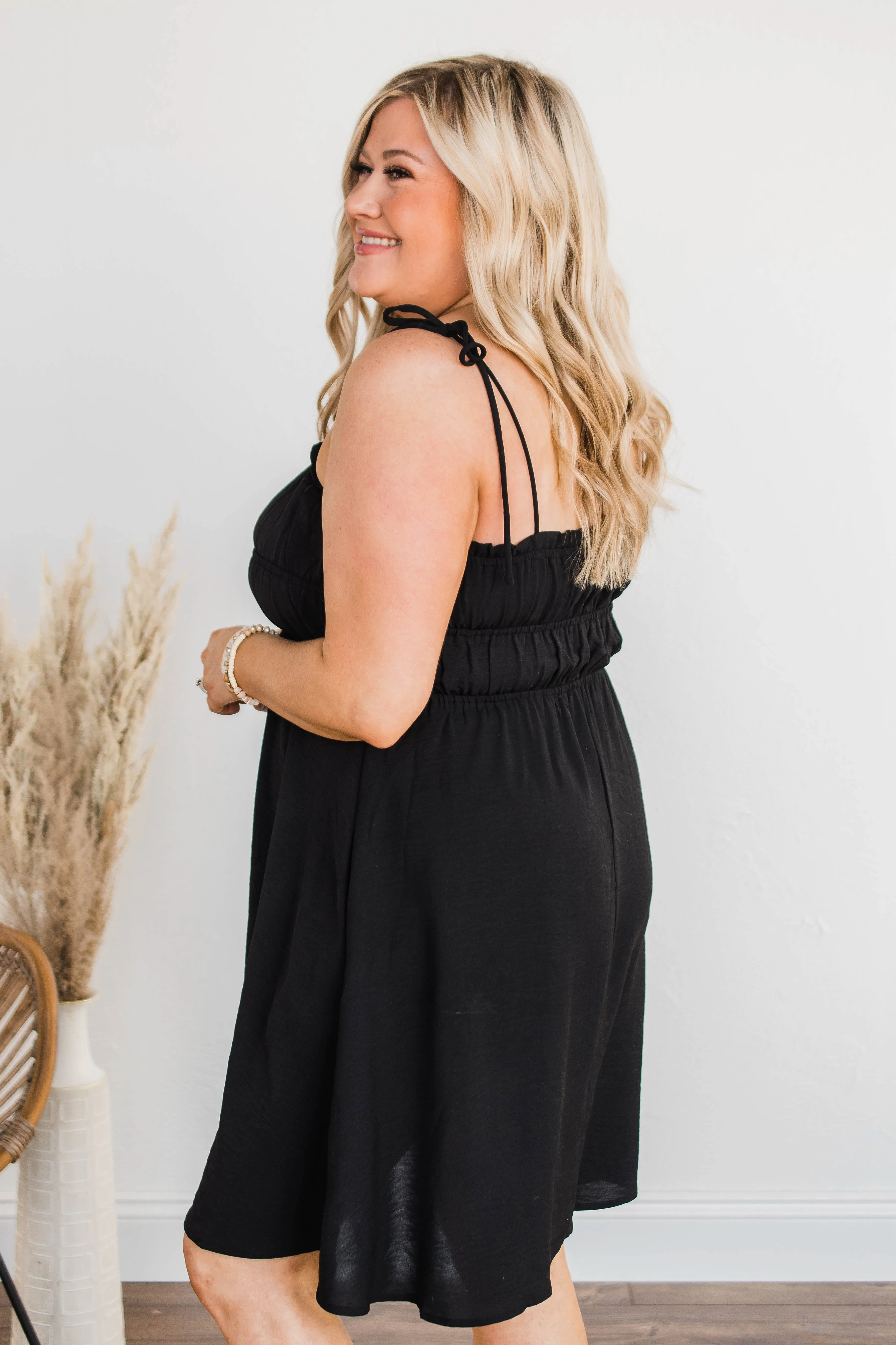 Ain't She Darling Mini Dress- Black
