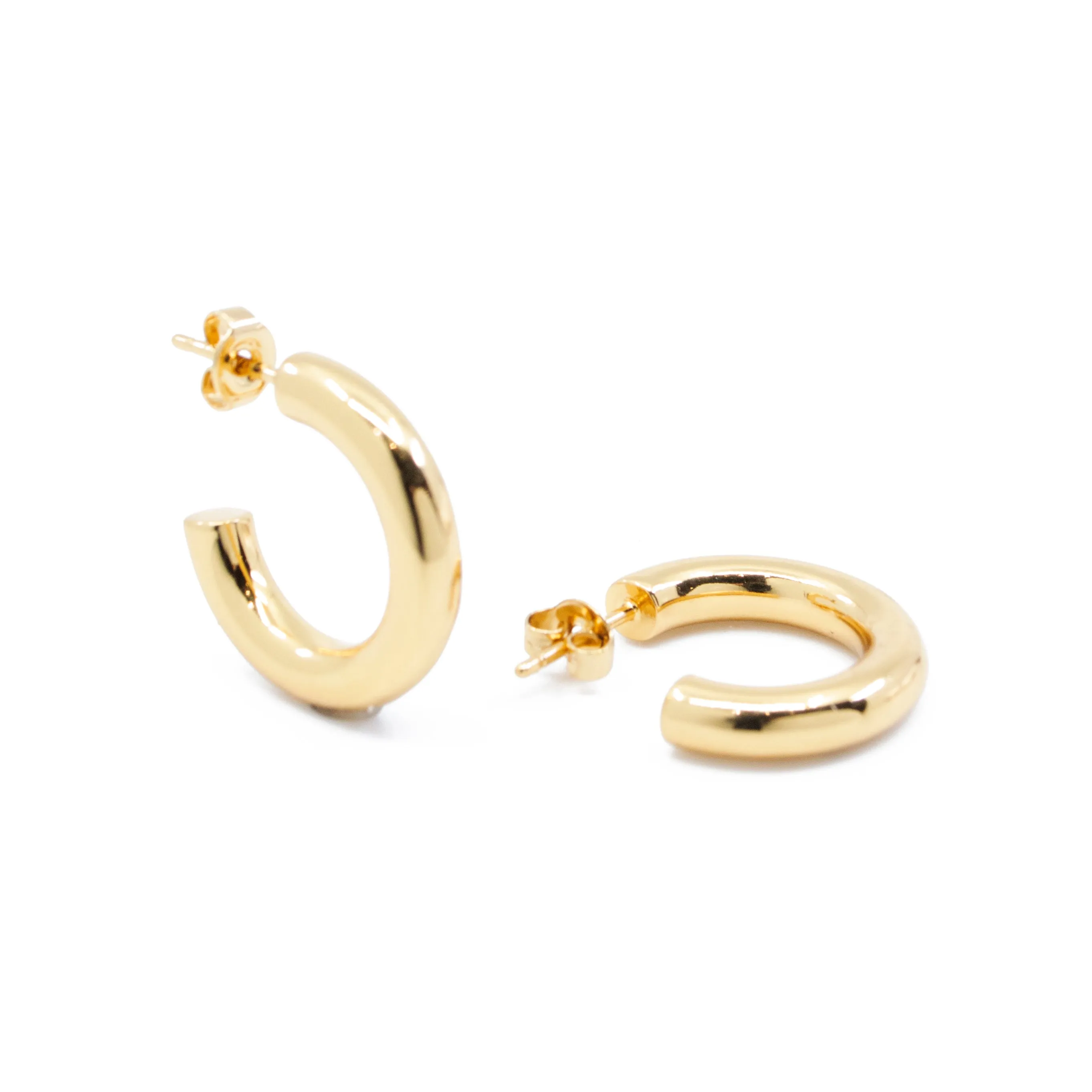 Amelia Chunky Hoop Earrings in Gold
