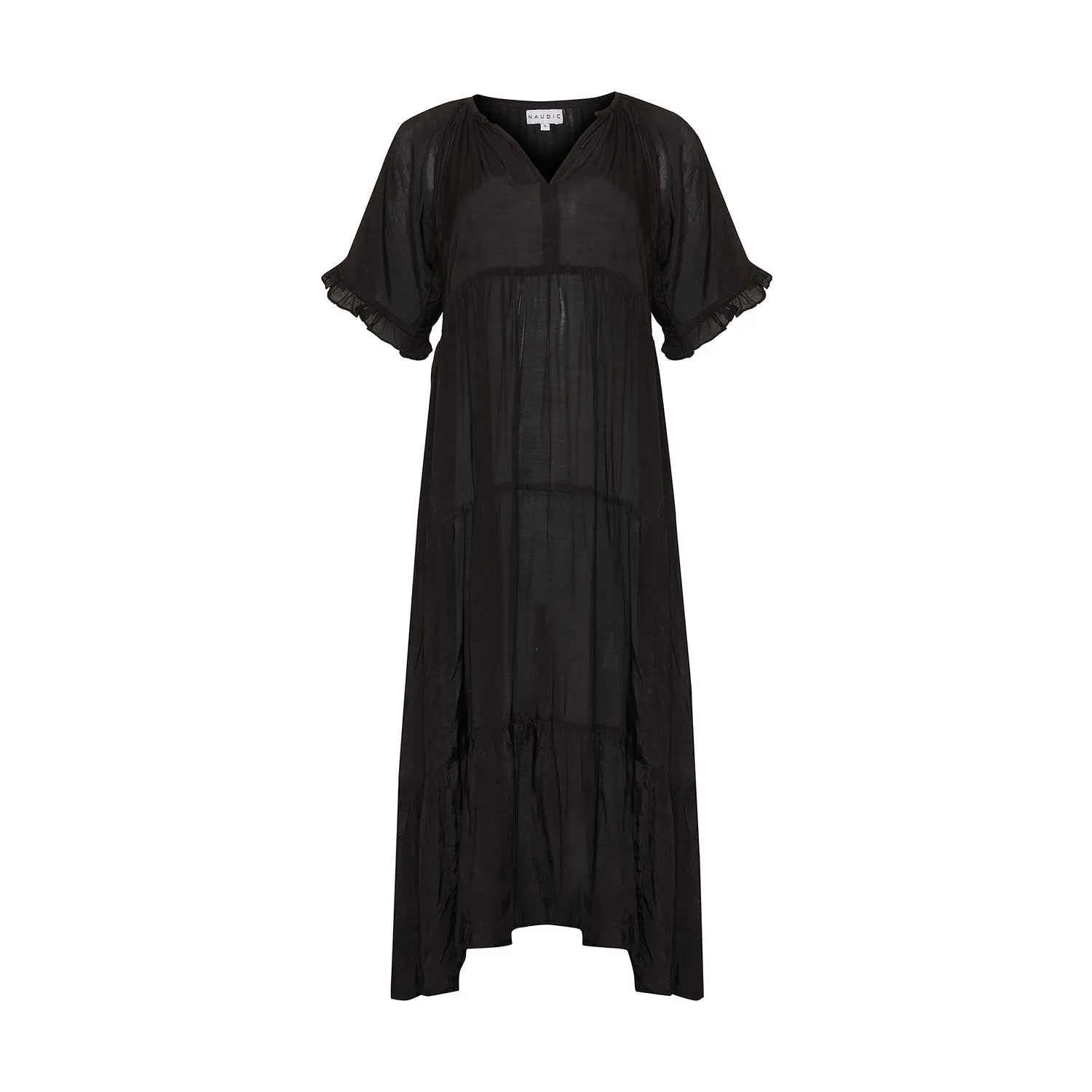 Amisha Short Sleeve Maxi Black