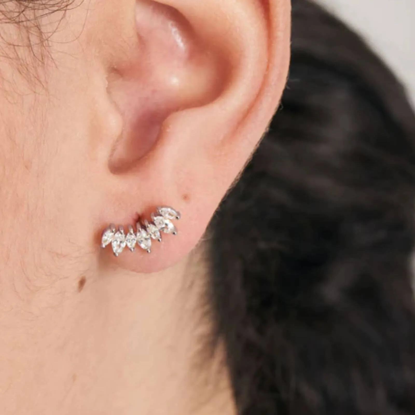 Ania Haie Silver Sparkle Marquise Single Earring