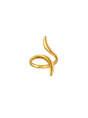 Anillo Abierto Lineas Curveadas