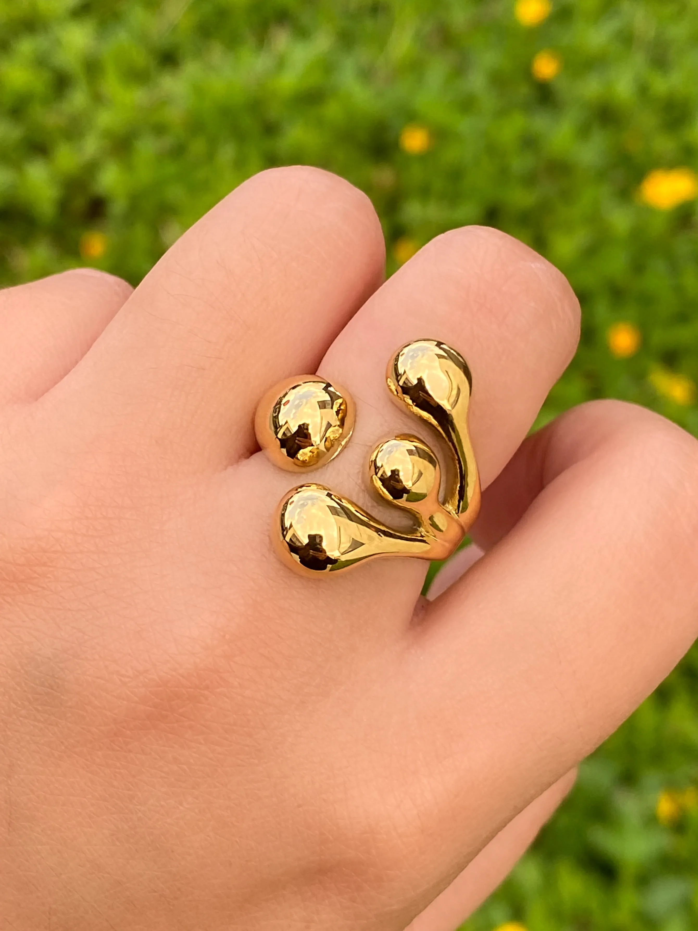 Anillo Chunky Cuatro Gotas