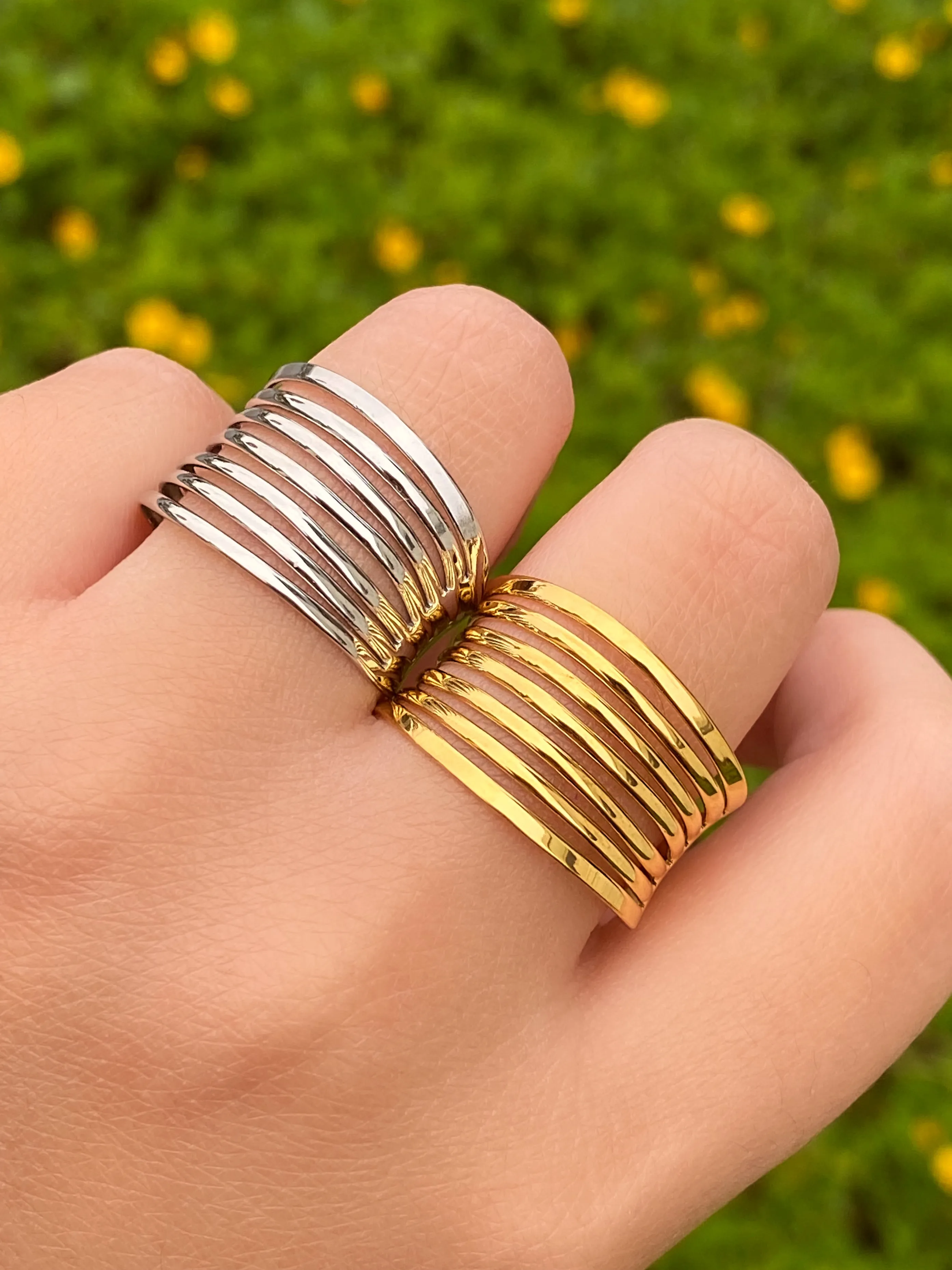 Anillo Con Lineas Abierto