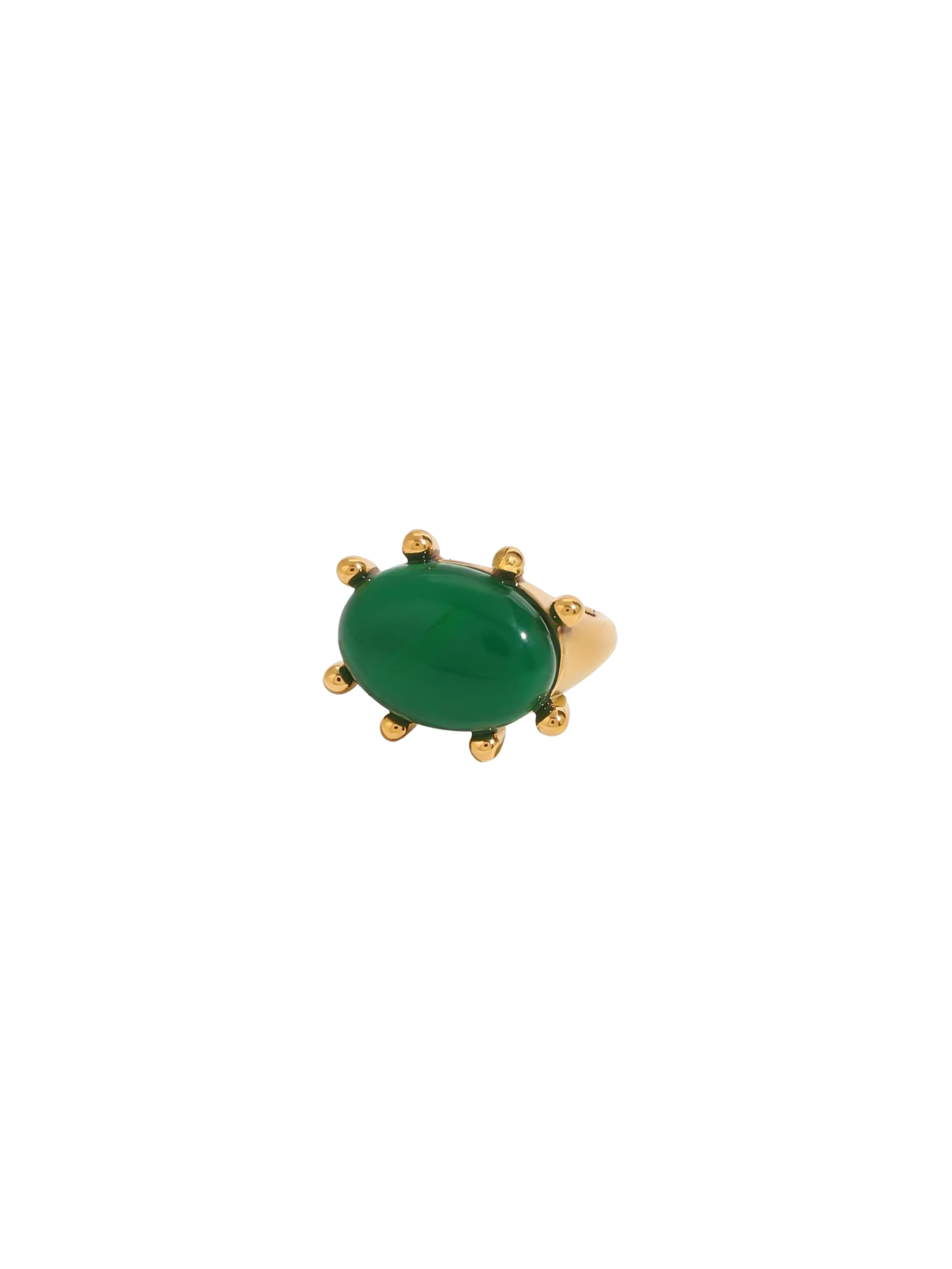 Anillo Con Piedra Y Bolitas