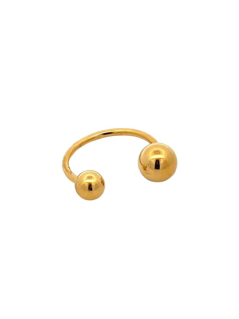 Anillo Dos Bolitas Abierto