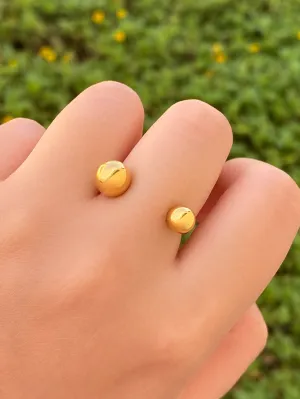 Anillo Dos Bolitas Abierto