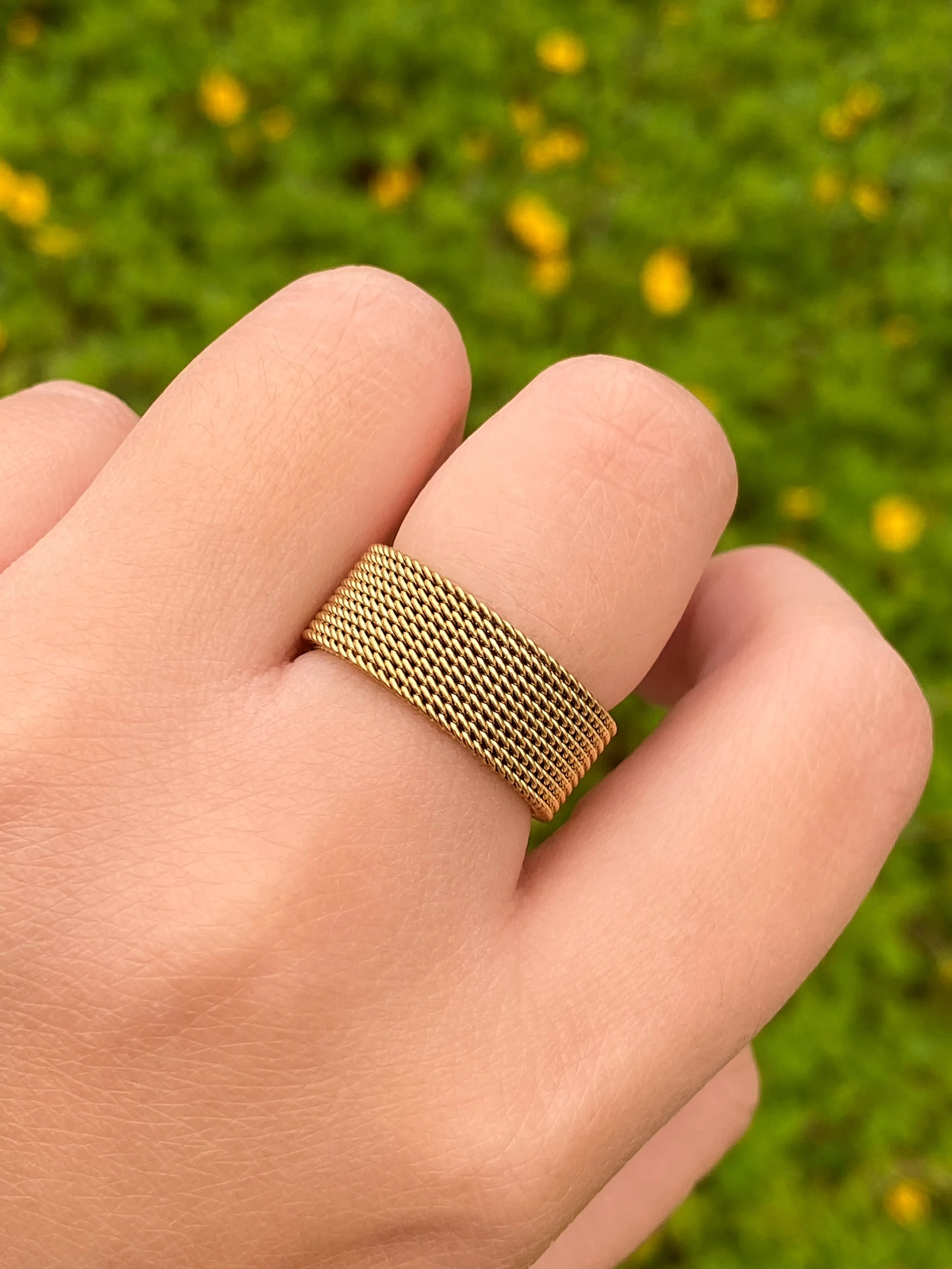 Anillo Malla Dorado