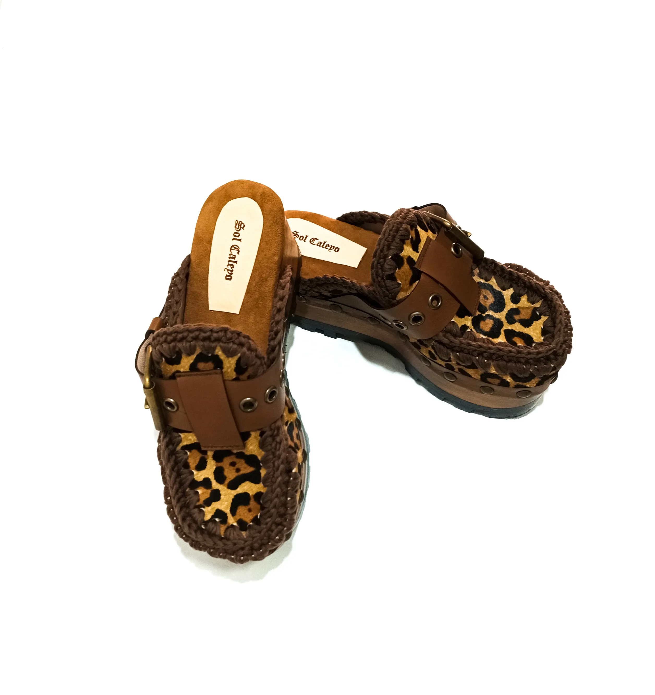 Animal print oxford clogs by Sol Caleyo