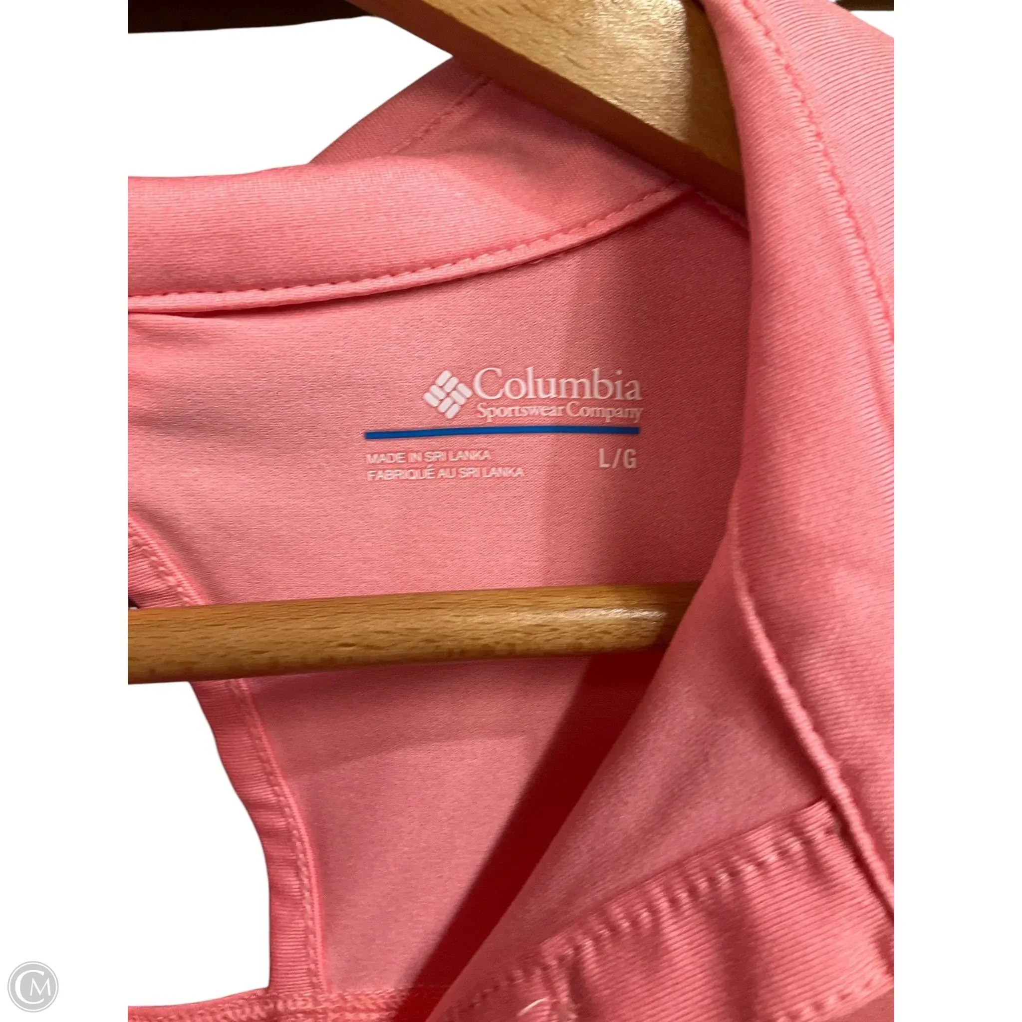Athletic Top Short Sleeve By Columbia In Peach, Size: L