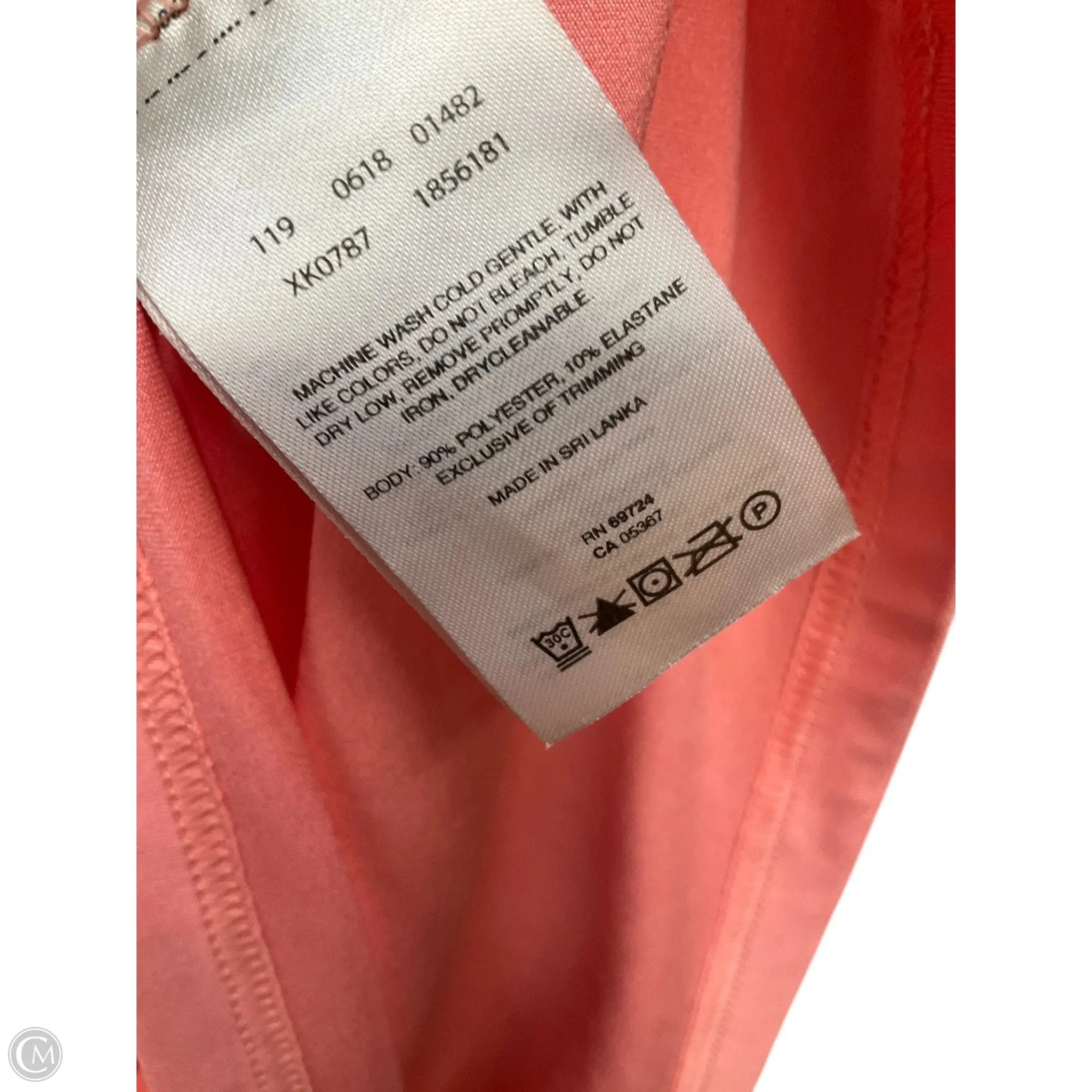Athletic Top Short Sleeve By Columbia In Peach, Size: L