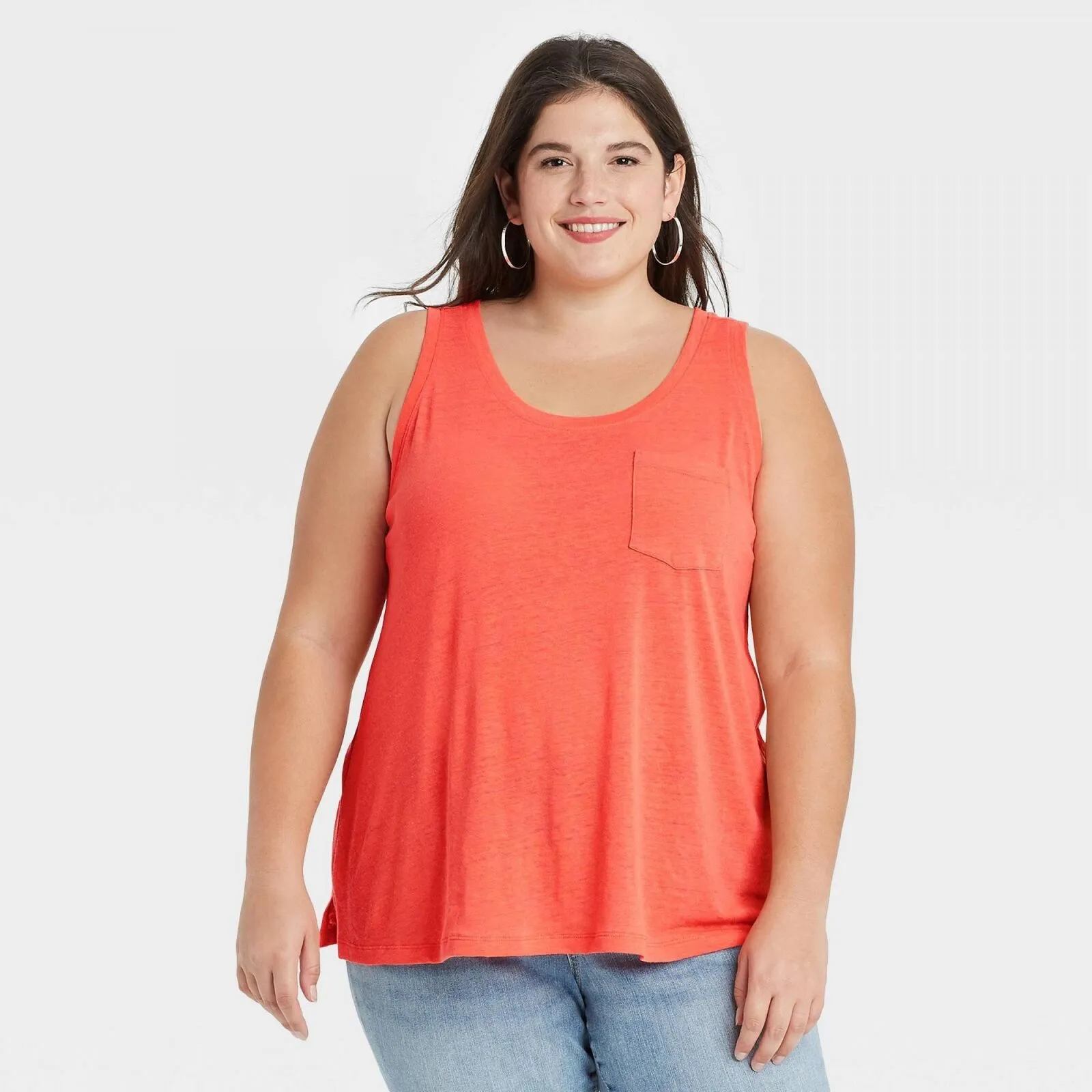 Ava & Viv Women's Plus Size Linen Tank Top