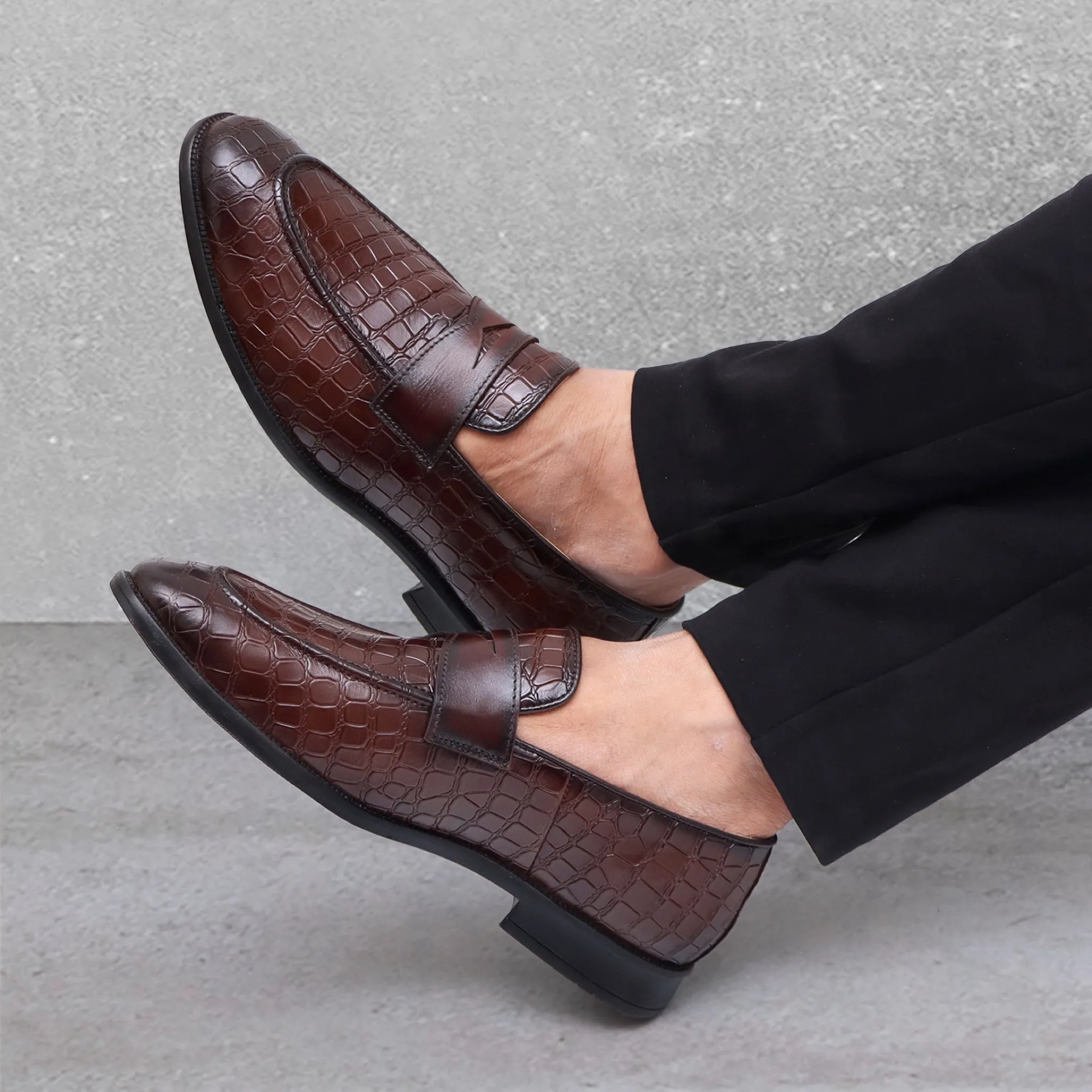 Bella Croco Loafers