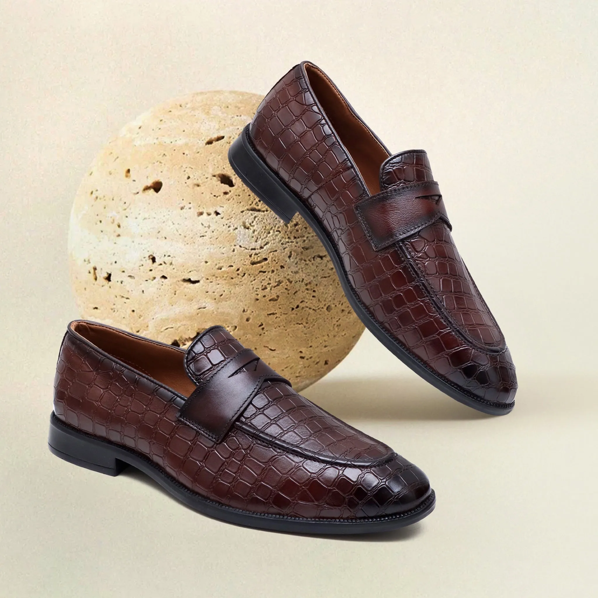 Bella Croco Loafers