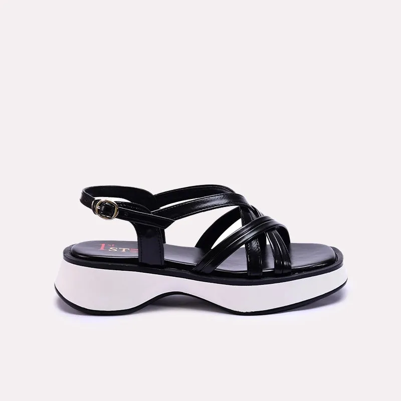 Black Chunky Casual Sandals 0421469