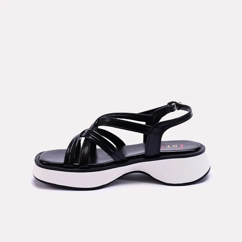 Black Chunky Casual Sandals 0421469