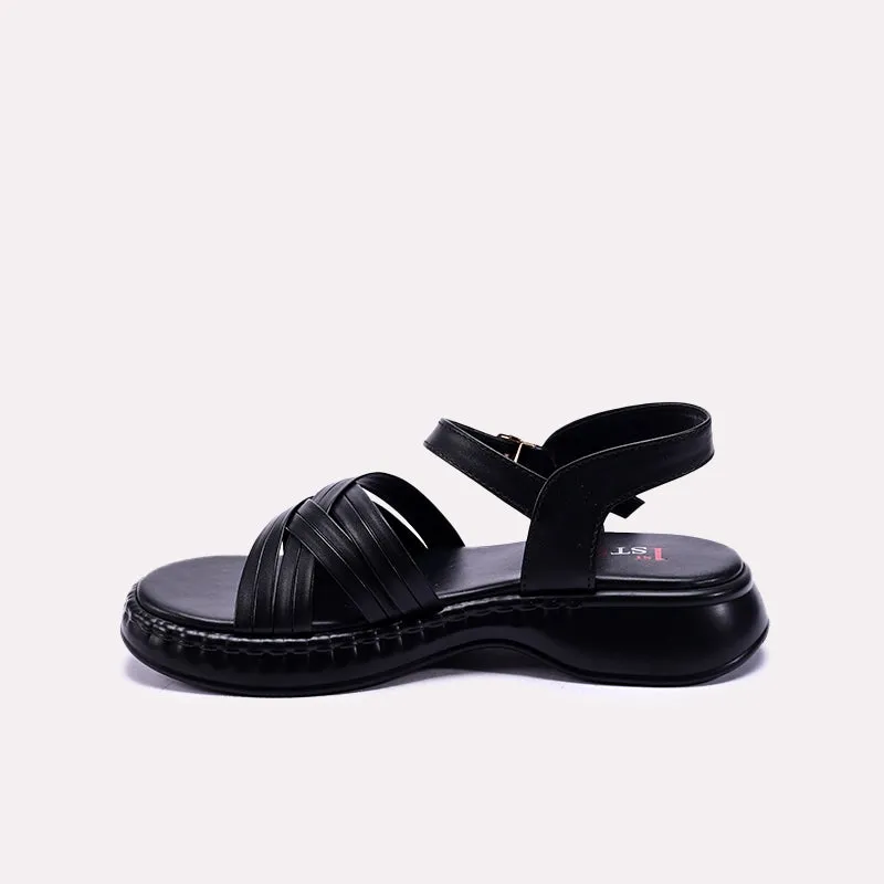 Black Chunky Casual Sandals 0421483