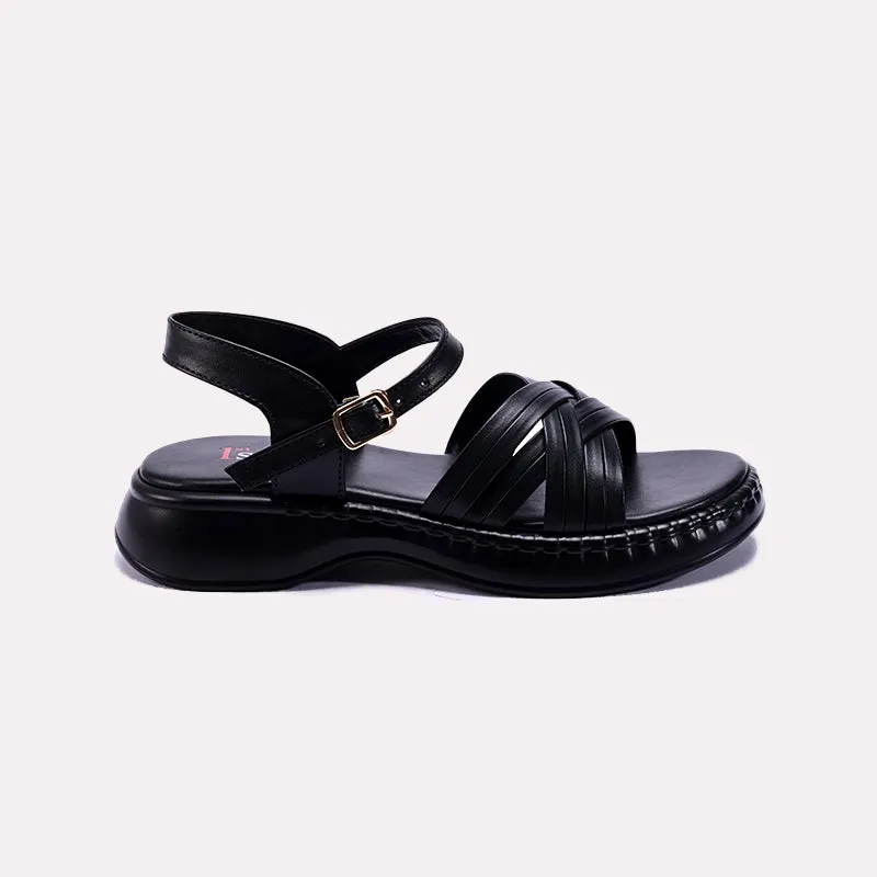 Black Chunky Casual Sandals 0421483