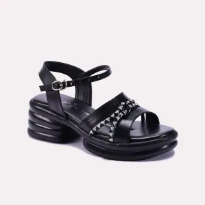 Black Chunky Heel Casual Sandals 0421422