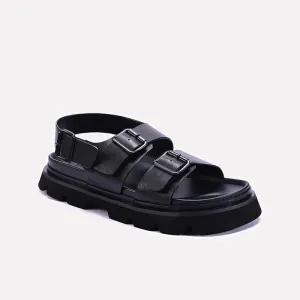 Black Chunky Soft Sole Sandals For Men 0141168