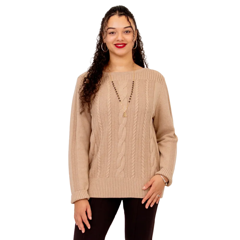 Blue Sky Cora Cotton Sweater Latte