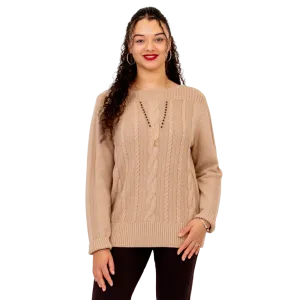 Blue Sky Cora Cotton Sweater Latte