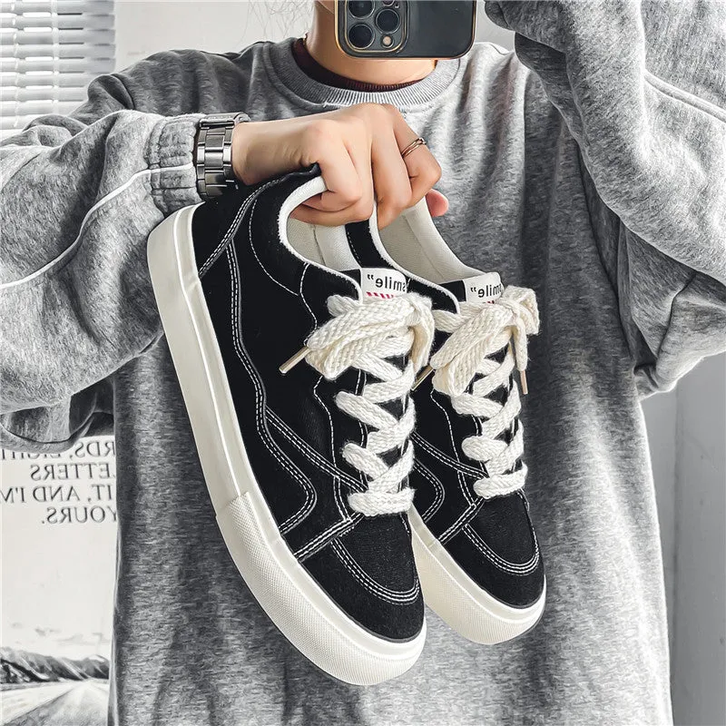 Breathable Canvas Shoes for Men - Versatile Casual Sneakers for Students
