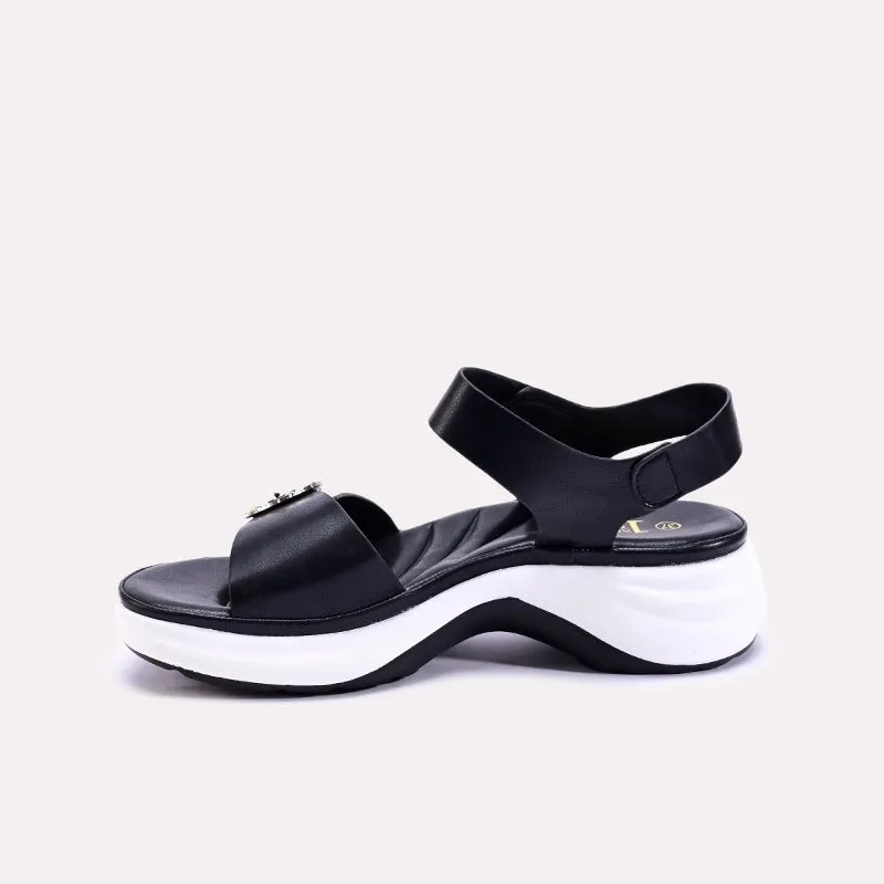 Brielle Black Chunky Casual Sandals 0421326