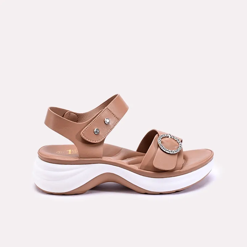 Brielle Brown Chunky Casual Sandals 0421326