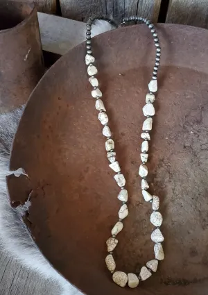 Buffalo Stone and Turquoise Single Strand Necklaces (sold individually)