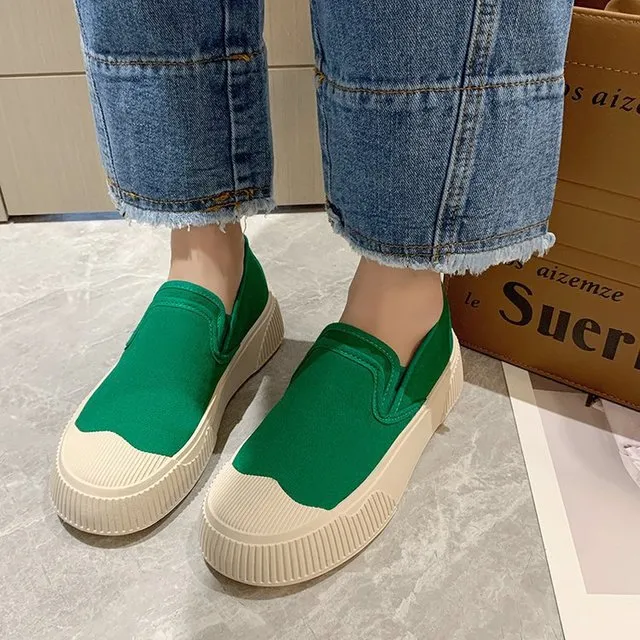 Canvas Loafers Slip-on Women Shoes