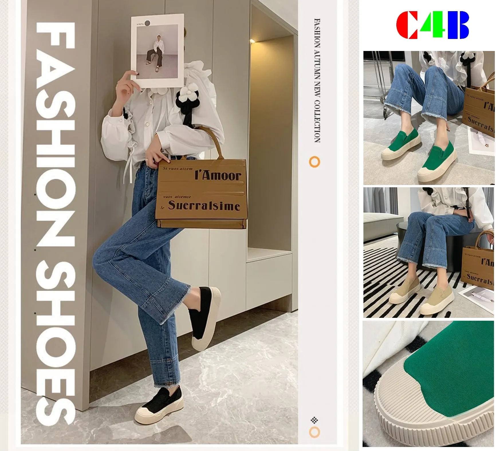 Canvas Loafers Slip-on Women Shoes
