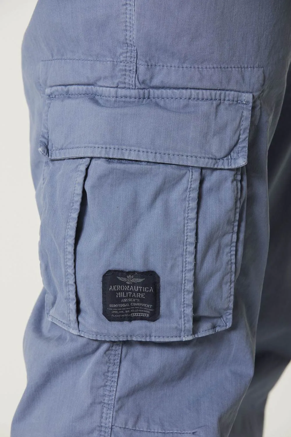 Cargo trousers in stretch gabardine