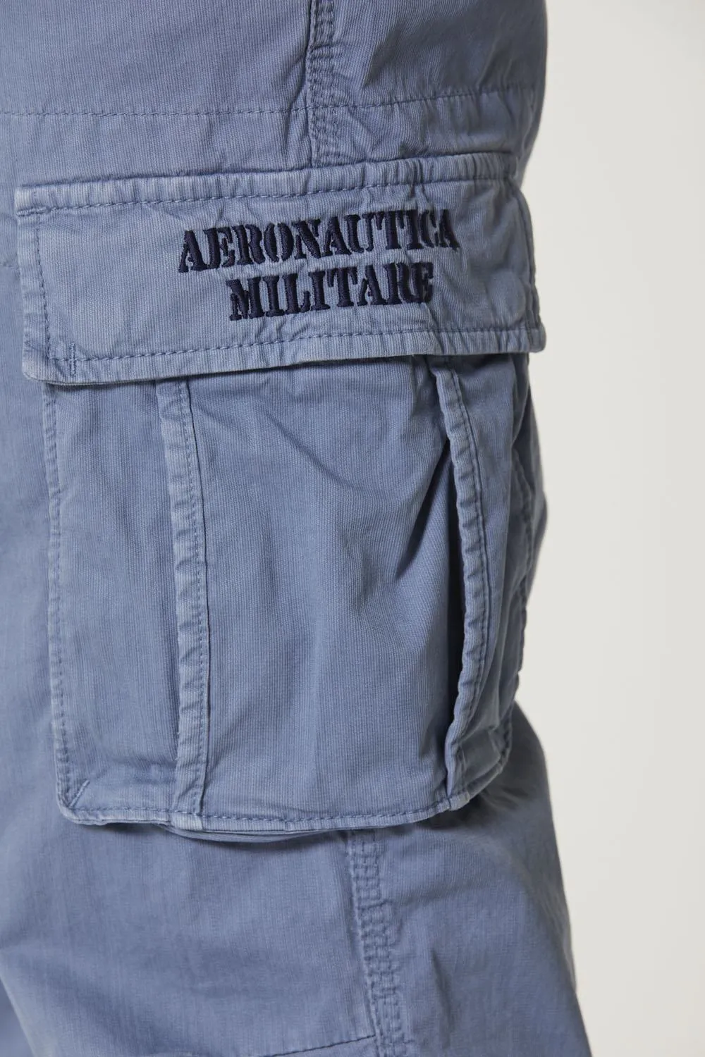 Cargo trousers in stretch gabardine