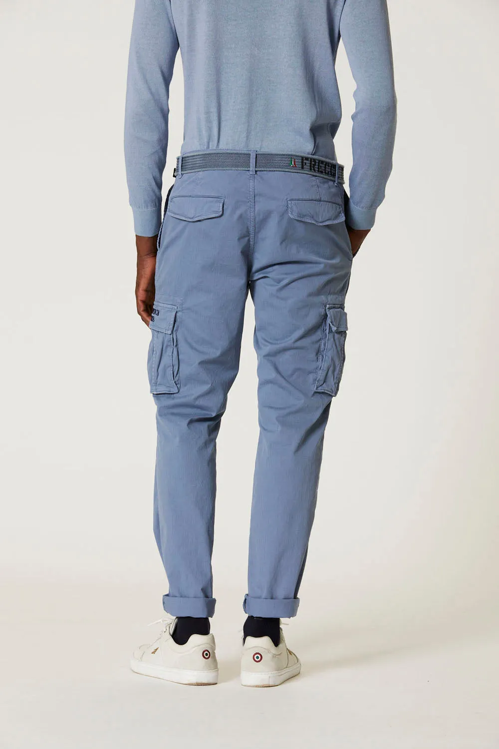 Cargo trousers in stretch gabardine