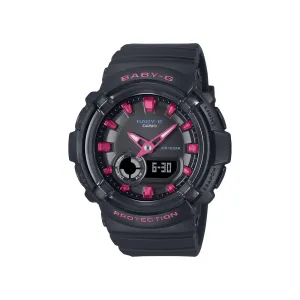 Casio Baby G Duo Dance In Neon Led Worldtime Stopwatch Alarm 100M Water Resistant Black W/ Red Accent Resin BGA280DN-1A