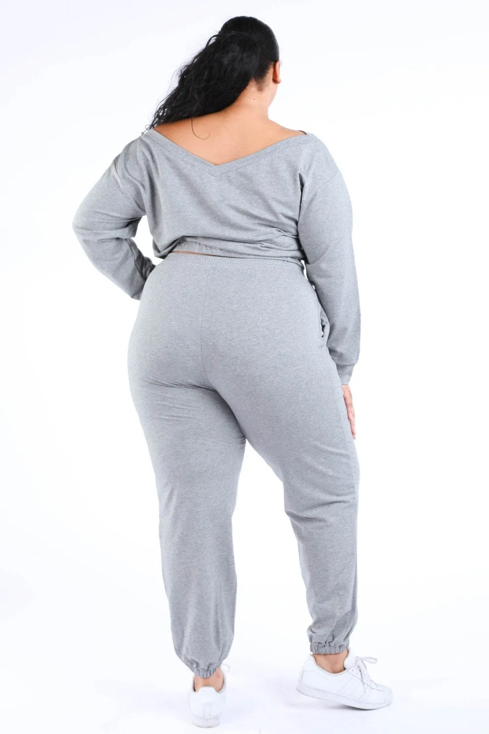 Casual Crop Jogger Set