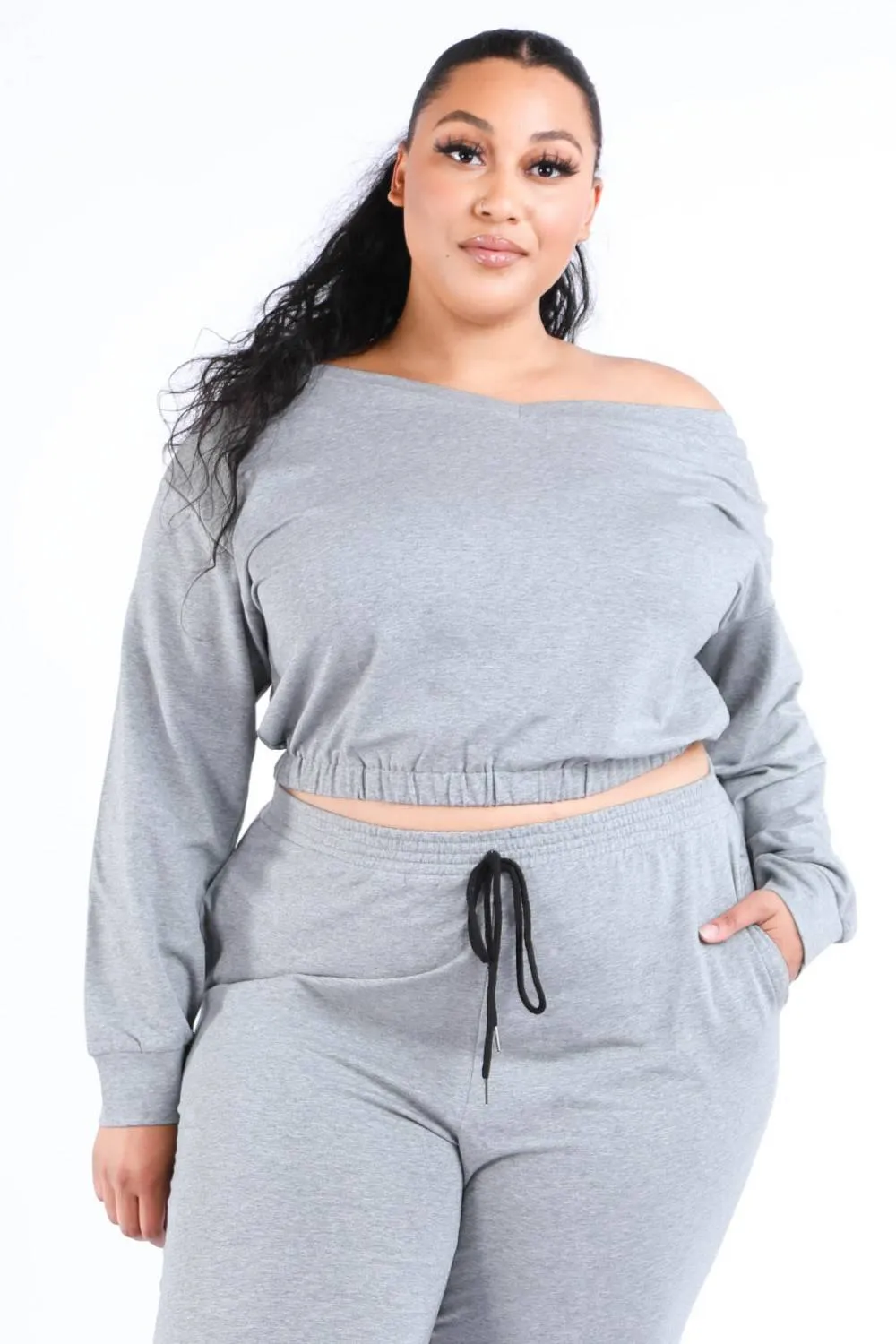 Casual Crop Jogger Set