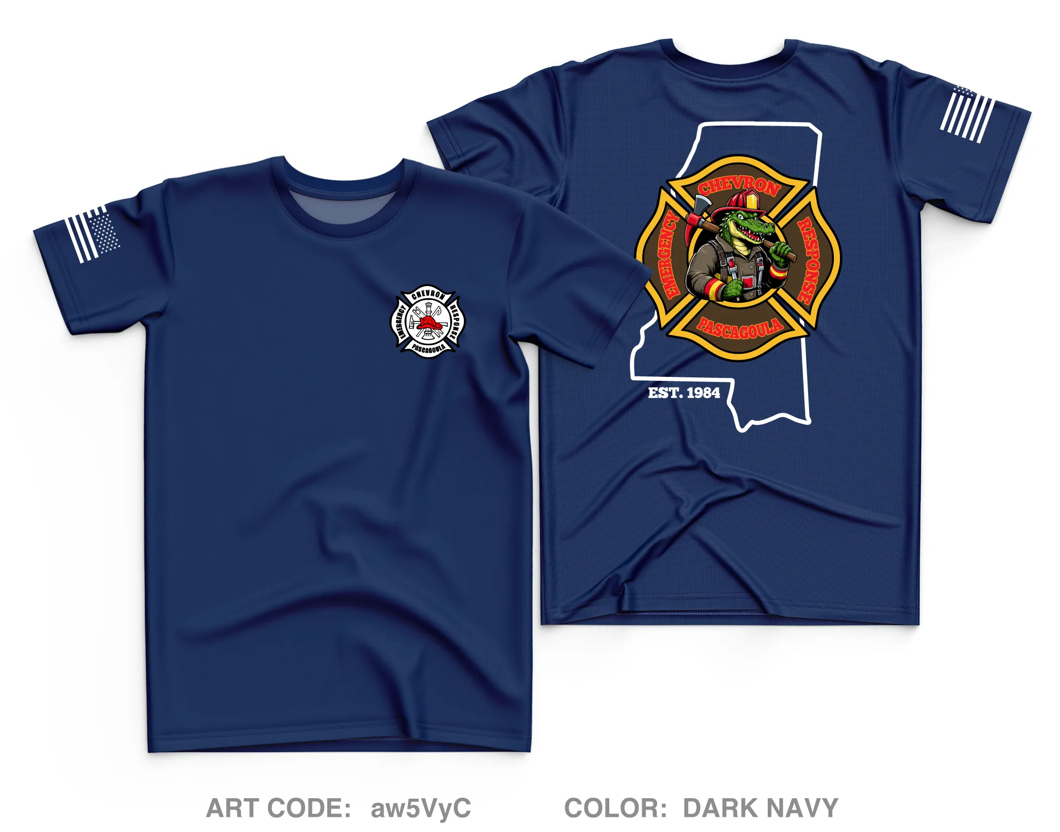 Chevron Pascagoula Fire Department Core Men's SS Performance Tee - aw5VyC