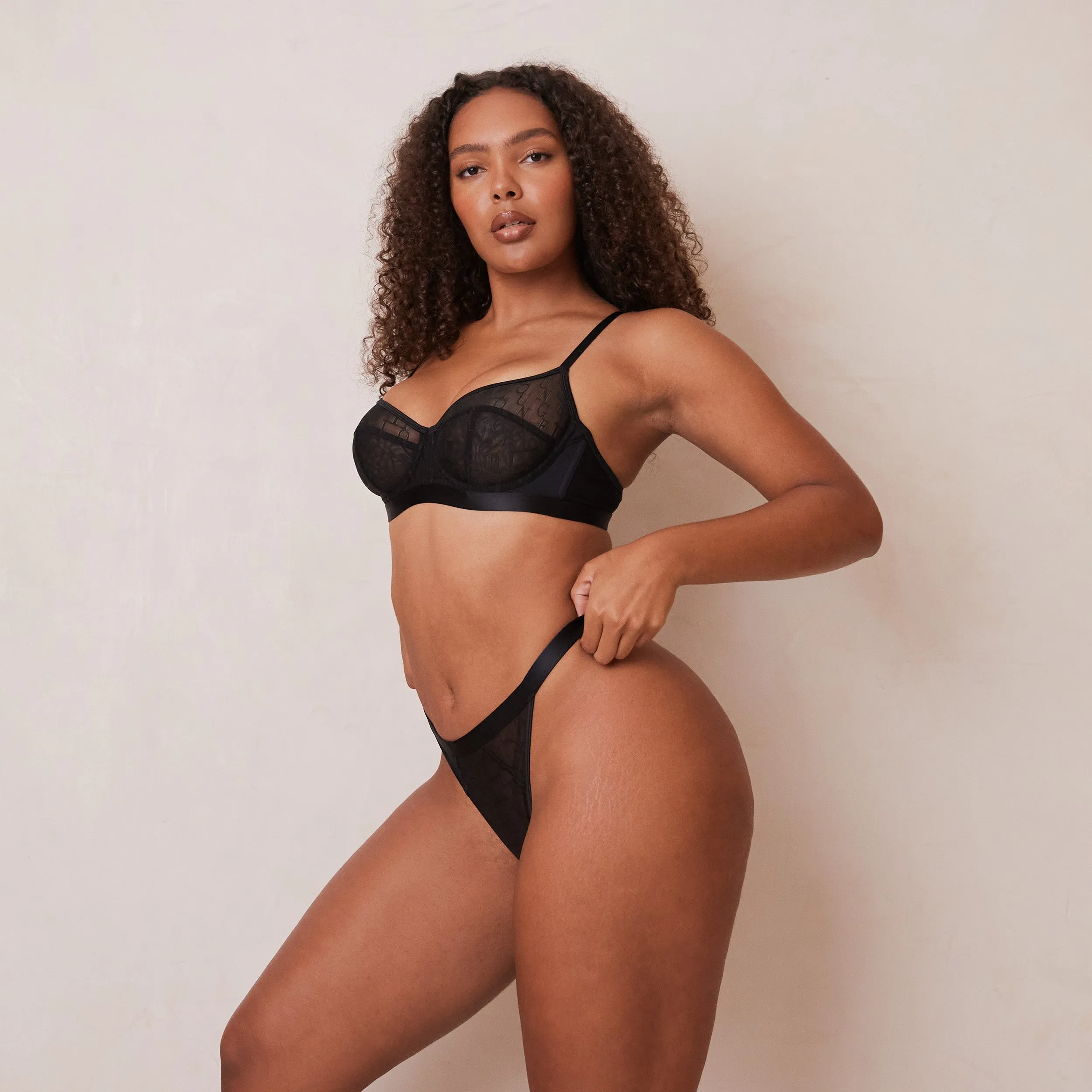 Chic Balcony Soutien-Gorge - Noir